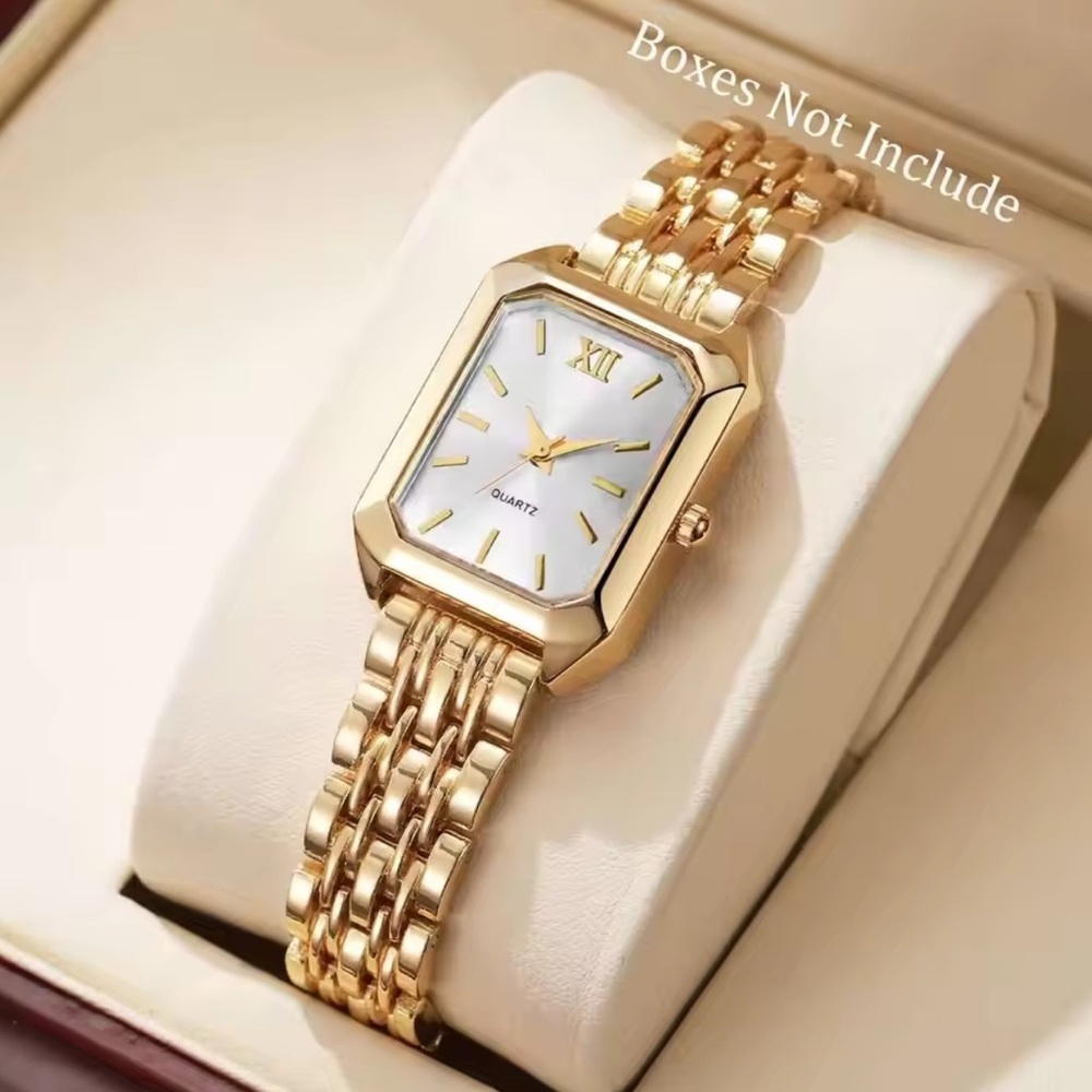 Luxury Gold Rectangle  Quartz Watch for Women